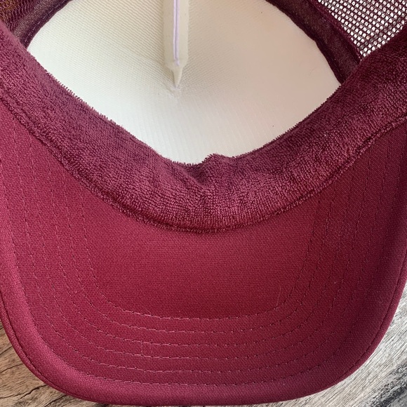 Vintage The Judds Concert Hat by OTTO Maroon and White Mesh Trucker Cap - Picture 12 of 13